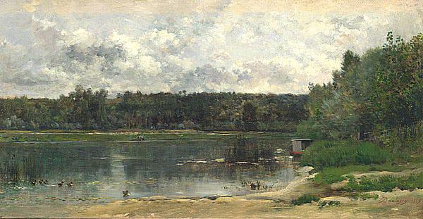 River Scene with Ducks - Charles Francois Daubigny