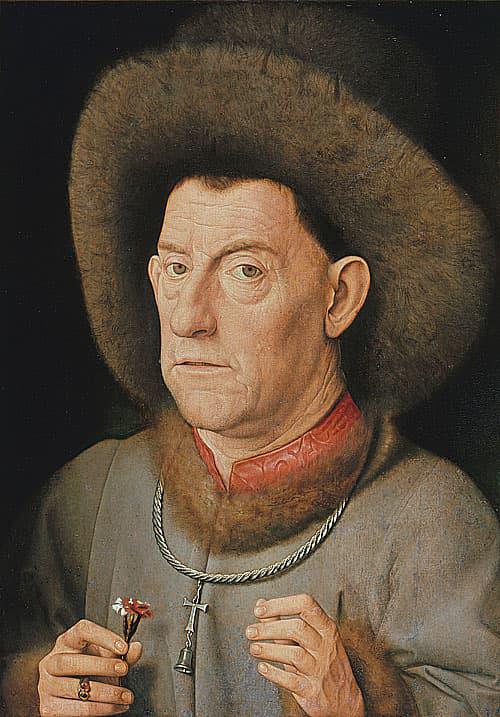Man with pinks - Jan van Eyck