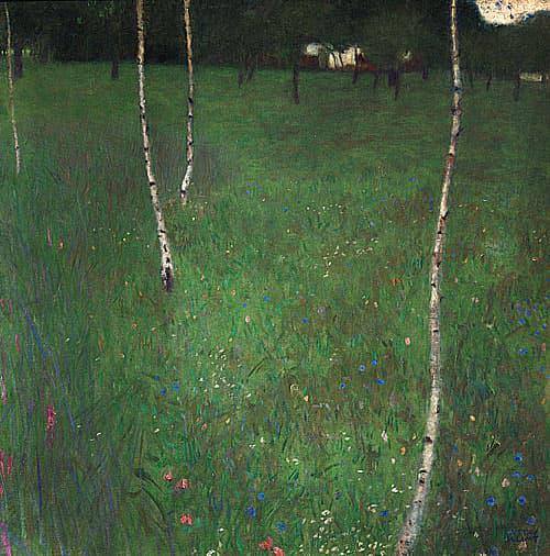 Farmhouse with Birch Trees - Gustav Klimt