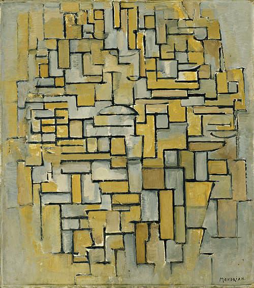 Composition in Brown and Gray - Piet Mondrian