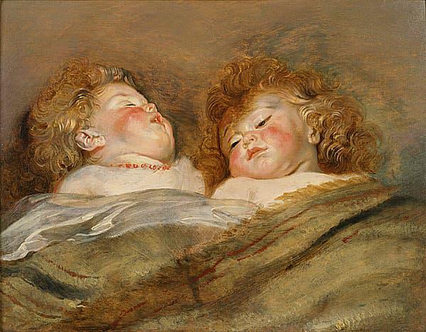 Two Sleeping Children - Peter Paul Rubens